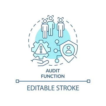 Audit function turquoise concept icon Illustrazione stock
