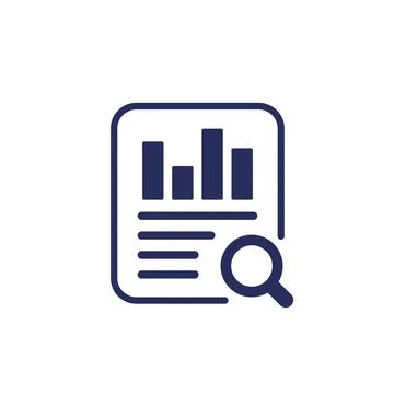 Audit icon, auditing financial statement Illustrazione stock
