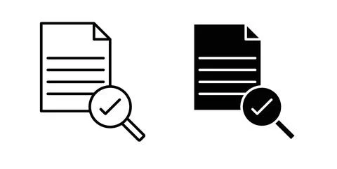 Audit icon collection in black, Line icons, flat symbols イラスト素材