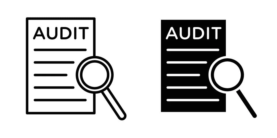 Audit icon for design projects and web UI Ilustração Stock