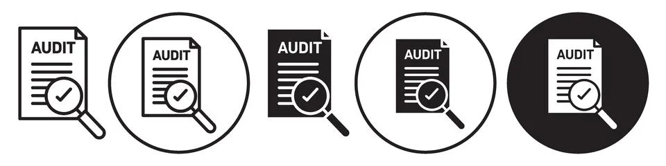 Audit Icon vector set collection for web Stock Illustration