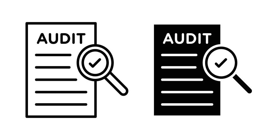 Audit icon vector symbol graphics Illustrazione stock