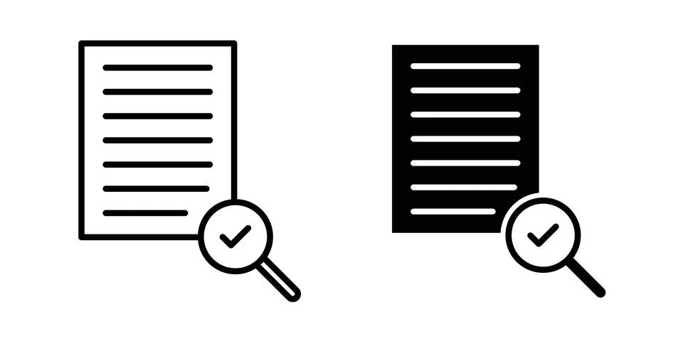 Audit icon for web projects Stock Illustration