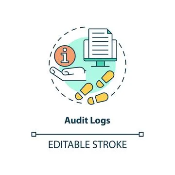 Audit logs concept icon 스톡 일러스트