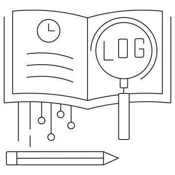 Audit Logs for Machine Learning Infrastructure Icon Stock Illustration