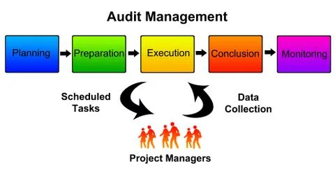Audit management Stock Illustration