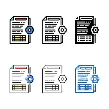 Audit of operational processes and internal control systems color icon vect.. Stock Illustration