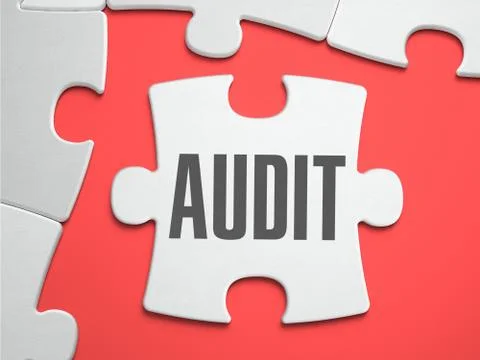 Audit - Puzzle on the Place of Missing Pieces Stock Illustration