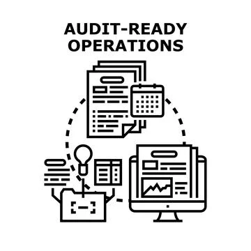 Audit ready operations planning and financial accounting data Stock Illustration