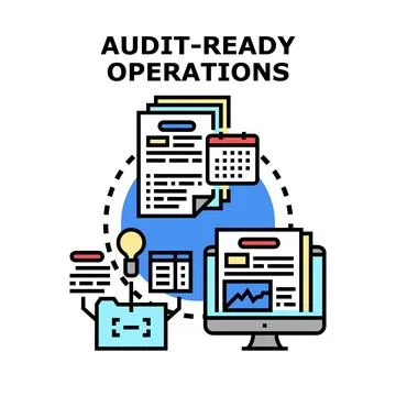 Audit ready operations planning and financial accounting data Stock Illustration