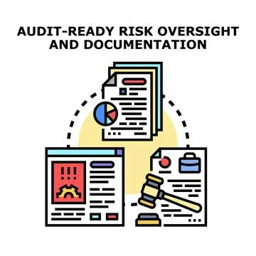 Audit ready risk oversight and documentation process Stock Illustration