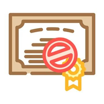 Audit refuse color icon vector illustration 스톡 일러스트