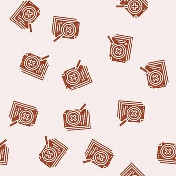 Audit refuse glyph seamless pattern Stock Illustration