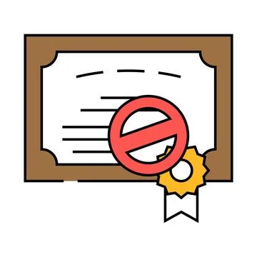 Audit refuse icon color illustration Stock Illustration