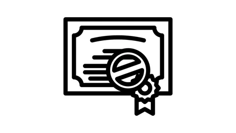 Audit refuse line icon animation Stock Footage 326763185