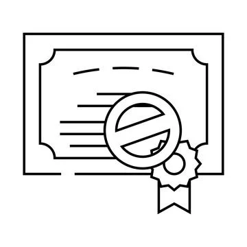 Audit refuse line icon vector illustration Stock Illustration