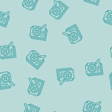 Audit refuse line seamless pattern Stock Illustration