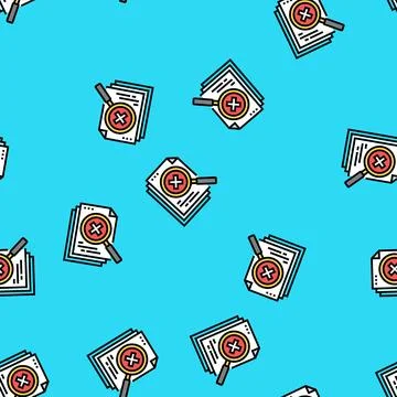 Audit refuse vector seamless pattern Stock Illustration