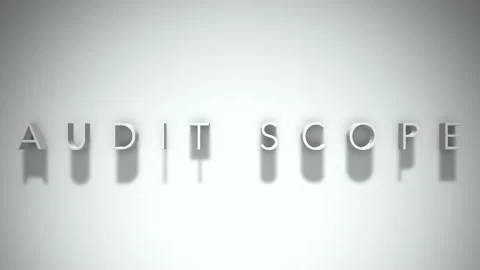Audit Scope 3D title animation with shad... | Stock Video | Pond5
