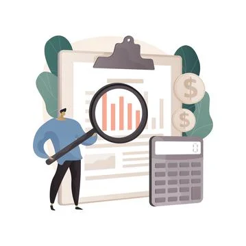 Audit service abstract concept vector illustration. Stock Illustration