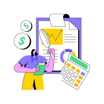 Audit service abstract concept vector illustration. Stock Illustration