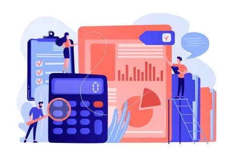 Audit service concept vector illustration. Stock Illustration