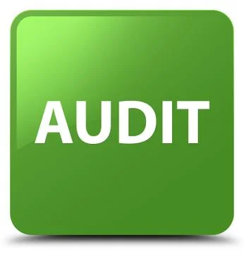 Audit soft green square button Stock Illustration