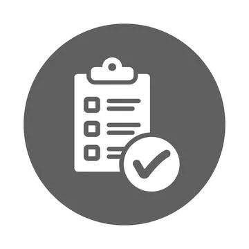 Audit, test, check, report icon. Gray vector graphics. Stock Illustration