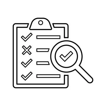 Audit Test icon. Outline Vector. Stock Illustration