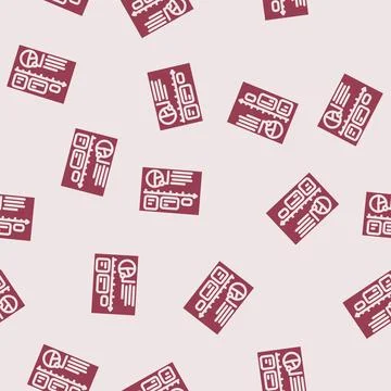 Audit time management glyph vector seamless pattern Stock Illustration