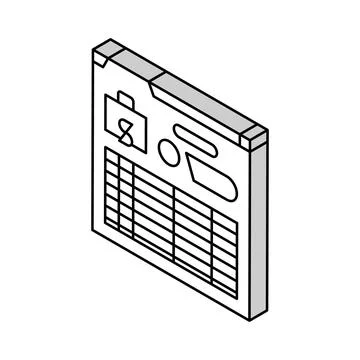 Audit trail isometric icon vector illustration Stock Illustration