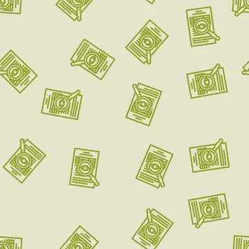 Audit trail line vector seamless pattern 스톡 일러스트