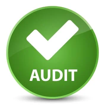 Audit (validate icon) elegant soft green round button Stock Illustration