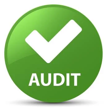 Audit (validate icon) soft green round button Stock Illustration