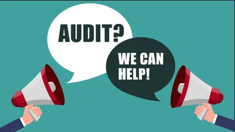 Audit? we can help! business concept .two sign Stock Footage 169999554