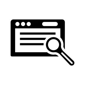 Audit, webpage, data icon. Stock-Illustration