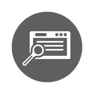 Audit, webpage, data icon. Stock-Illustration