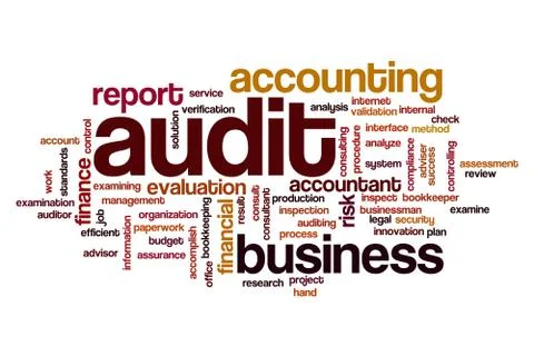 Audit word cloud concept Stock Illustration