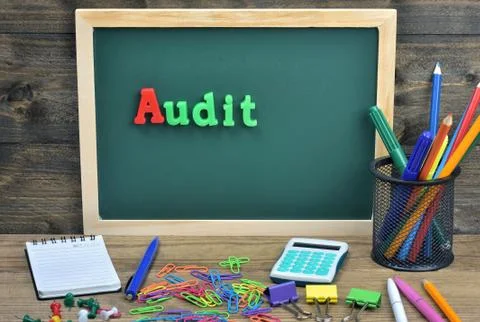 Audit word Stock Photos