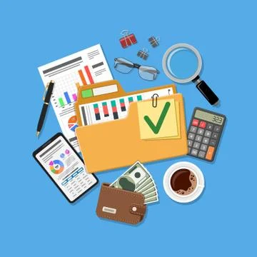Auditing and Accounting Concept Stock Illustration