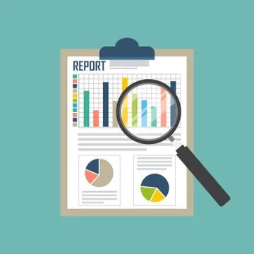 Auditing concept, tax process, analysis, data, accounting, planning, management Stock Illustration