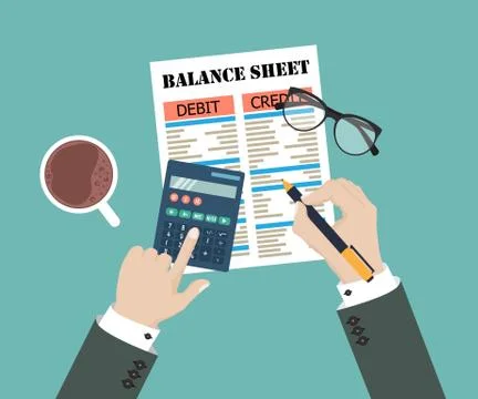 Auditing concept, tax process, analysis, data, accounting, planning, management Stock Illustration