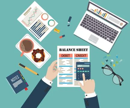 Auditing concept, tax process, analysis, data, accounting, planning, management イラスト素材
