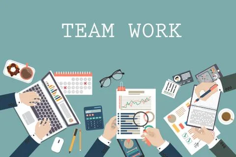 Auditing concept, tax process, analysis, data, accounting, planning, management Stock Illustration