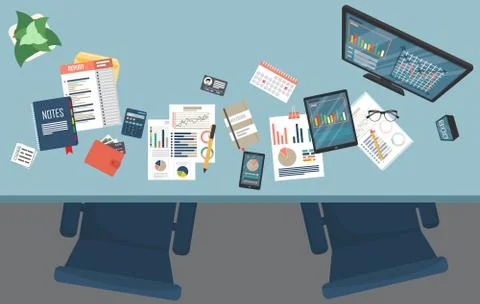 Auditing concept, tax process, analysis, data, accounting, planning, management Stock Illustration