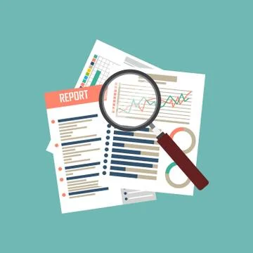 Auditing concept, tax process, analysis, data, accounting, planning, management イラスト素材