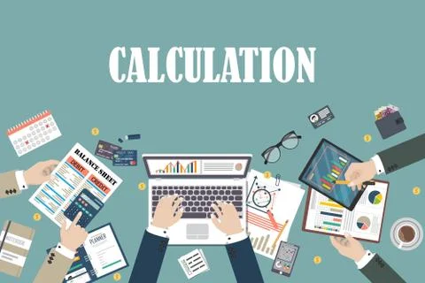 Auditing concept, tax process, analysis, data, accounting, planning, management Stockillustratie