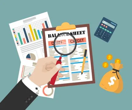 Auditing concept, tax process, analysis, data, accounting, planning, management イラスト素材