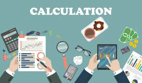 Auditing concept, tax process, analysis, data, accounting, planning, management Stock Illustration