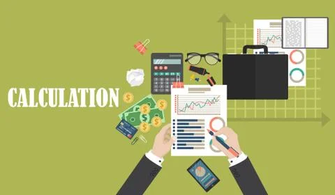 Auditing concept, tax process, analysis, data, accounting, planning, management Stock Illustration